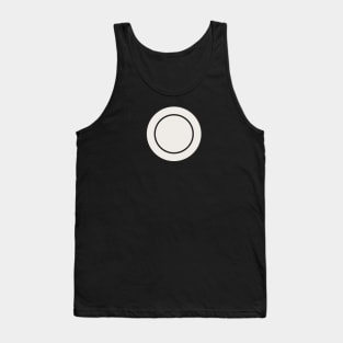 Minimalist Super Hero Symbol Silhouette Circle Tank Top